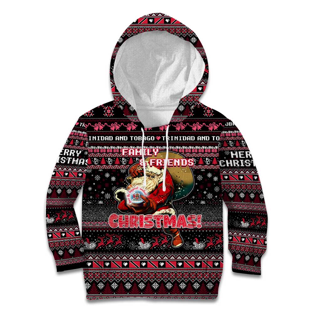 Trinidad and Tobago Kid Hoodie Merry Christmas Family and Friends - Wonder Print Shop