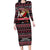 Trinidad and Tobago Long Sleeve Bodycon Dress Merry Christmas Family and Friends - Wonder Print Shop