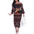 Trinidad and Tobago Off The Shoulder Long Sleeve Dress Merry Christmas Family and Friends - Wonder Print Shop