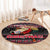 Trinidad and Tobago Round Carpet Merry Christmas Family and Friends