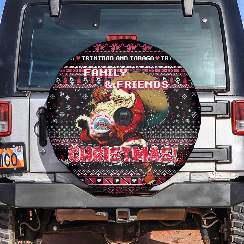 Trinidad and Tobago Spare Tire Cover Merry Christmas Family and Friends - Wonder Print Shop