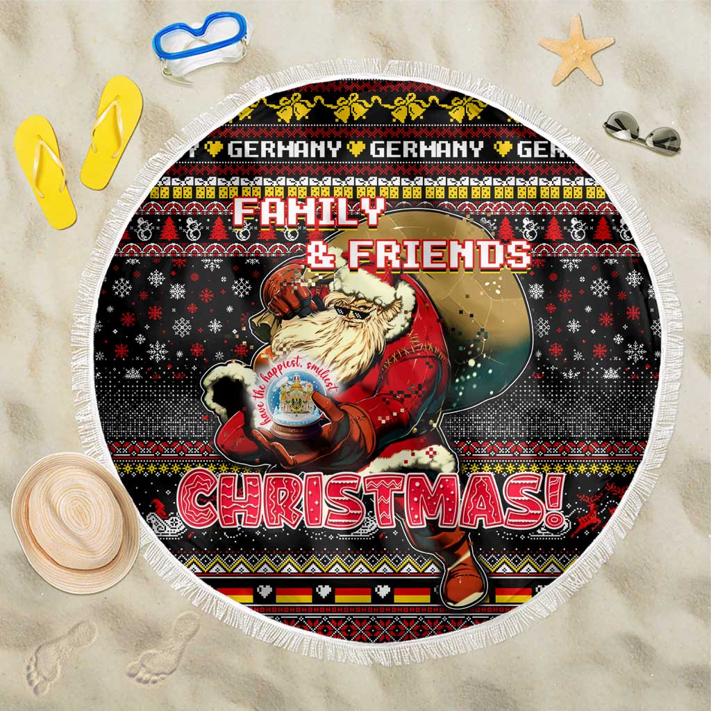 Germany Beach Blanket Merry Christmas Family and Friends - Wonder Print Shop