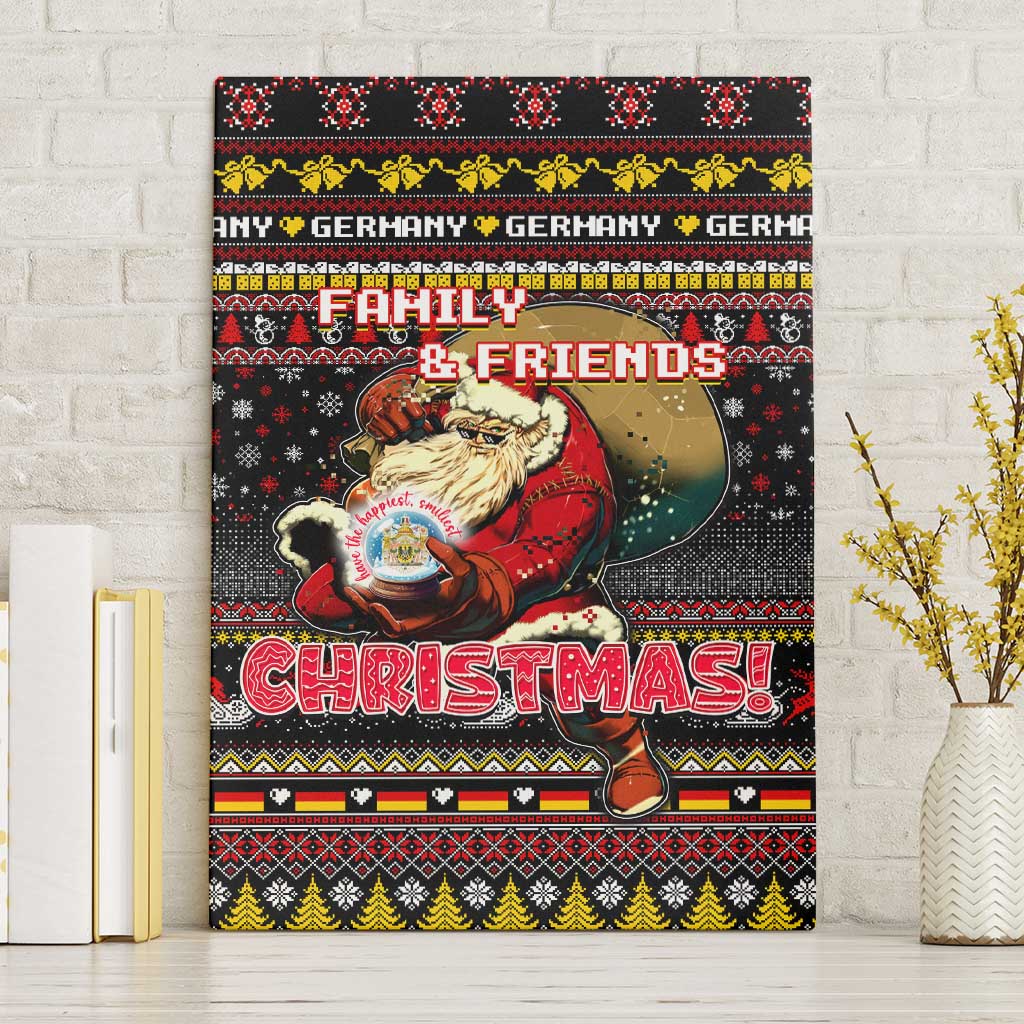 Germany Canvas Wall Art Merry Christmas Family and Friends - Wonder Print Shop