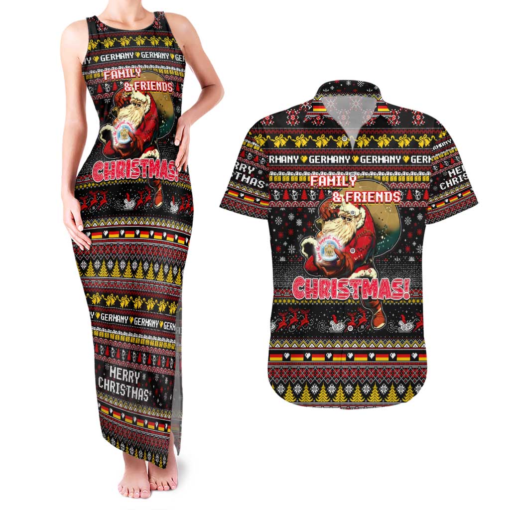 Germany Couples Matching Tank Maxi Dress and Hawaiian Shirt Merry Christmas Family and Friends - Wonder Print Shop