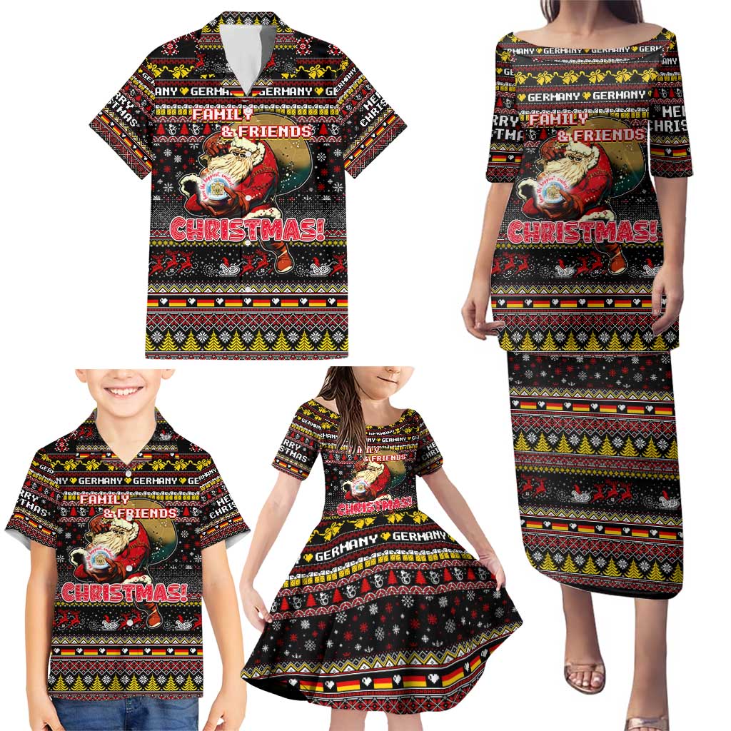 Germany Family Matching Puletasi and Hawaiian Shirt Merry Christmas Family and Friends - Wonder Print Shop