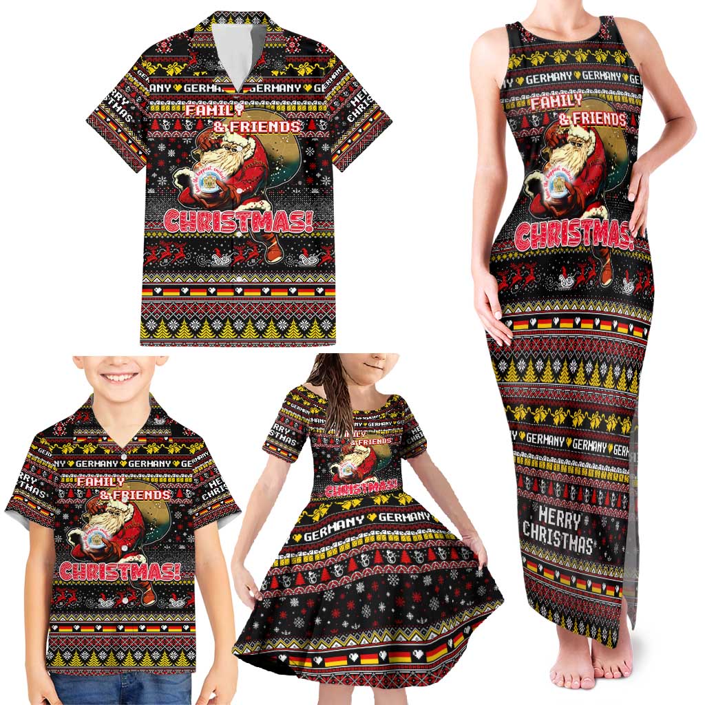 Germany Family Matching Tank Maxi Dress and Hawaiian Shirt Merry Christmas Family and Friends - Wonder Print Shop