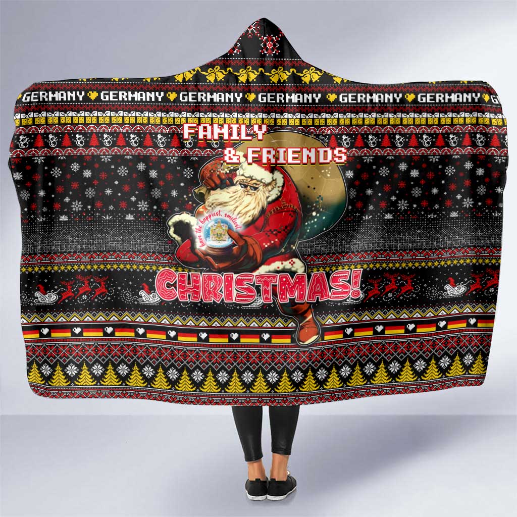 Germany Hooded Blanket Merry Christmas Family and Friends