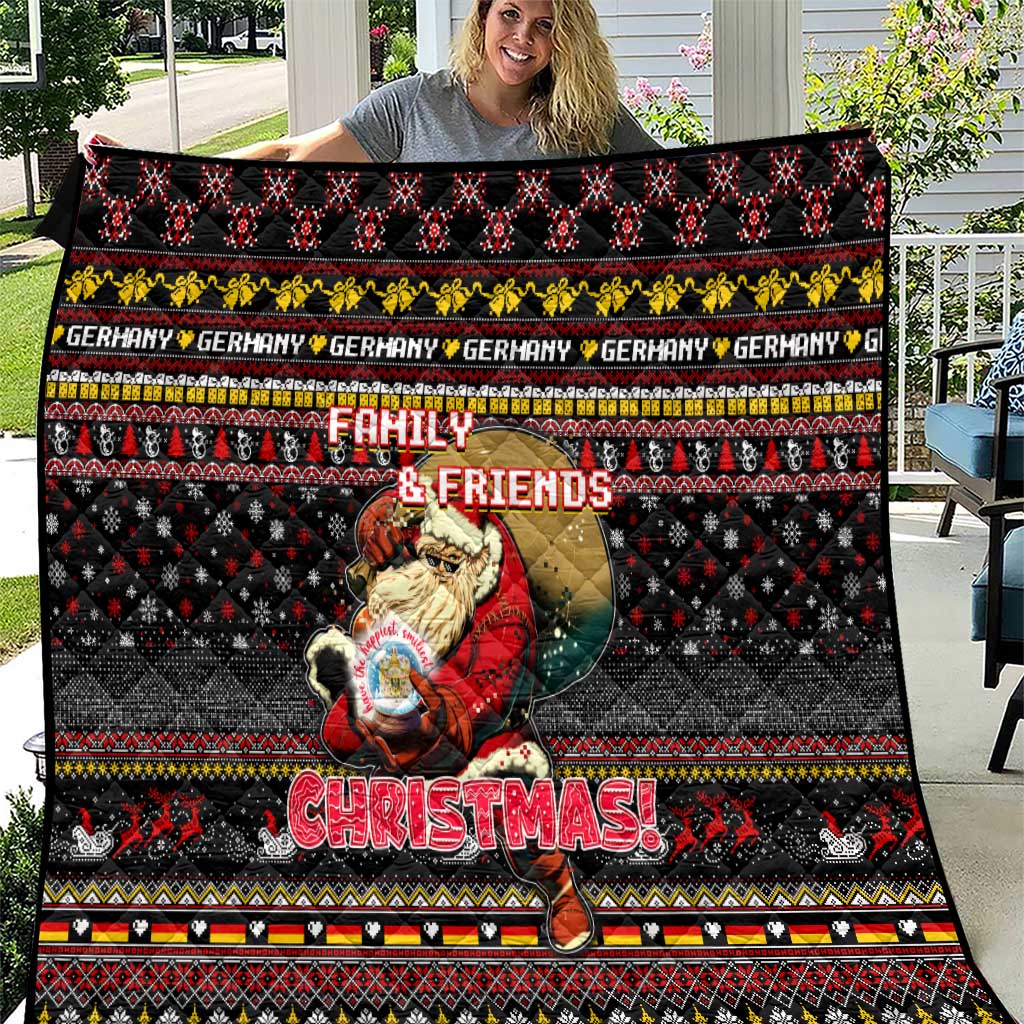 Germany Quilt Merry Christmas Family and Friends