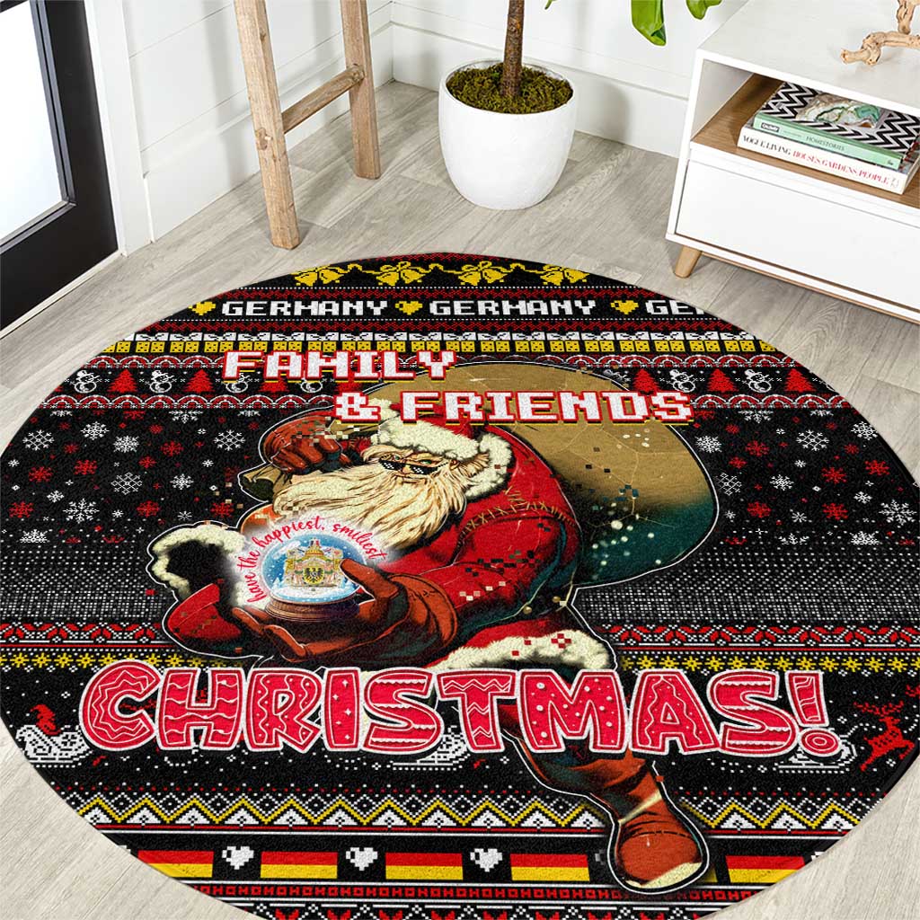 Germany Round Carpet Merry Christmas Family and Friends