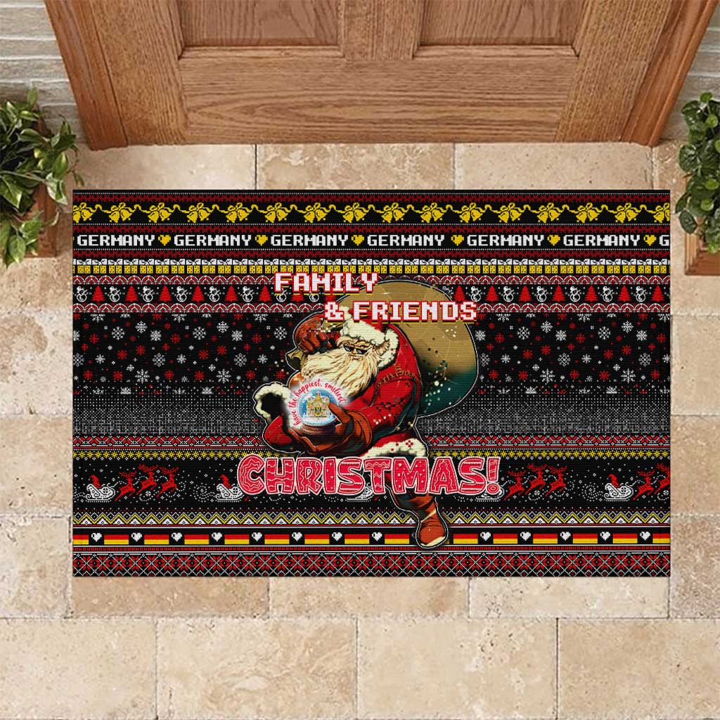 Germany Rubber Doormat Merry Christmas Family and Friends