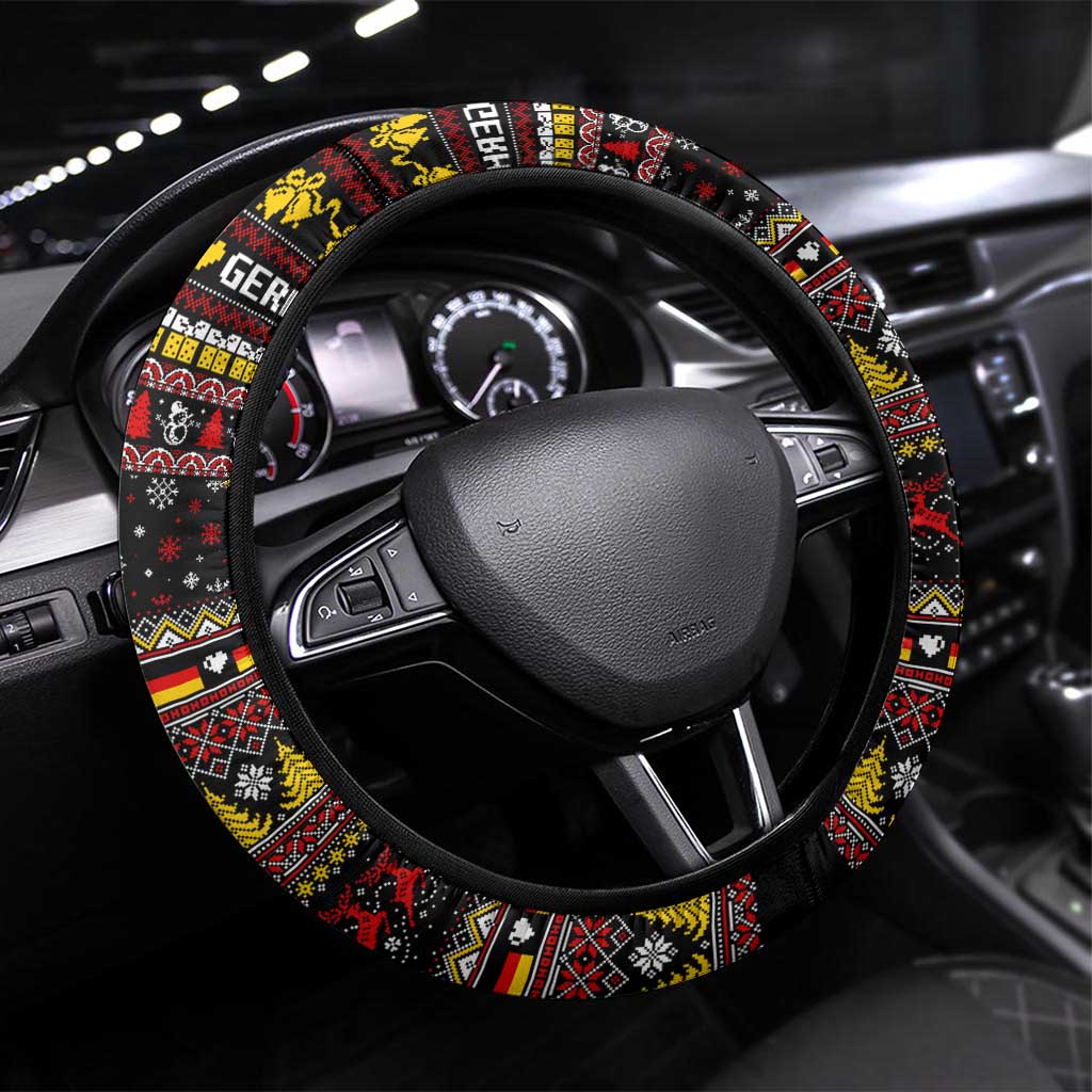 Germany Steering Wheel Cover Merry Christmas Family and Friends