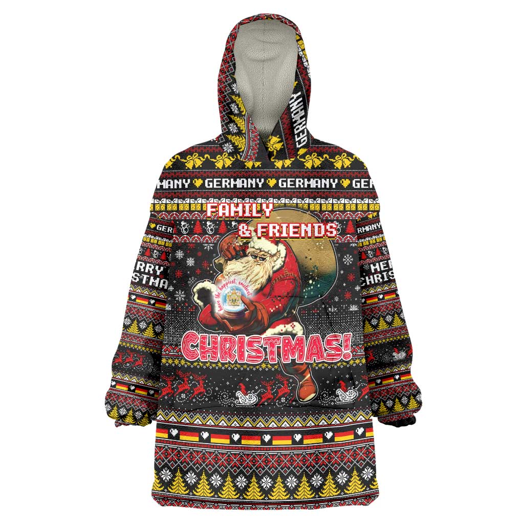 Germany Wearable Blanket Hoodie Merry Christmas Family and Friends