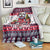 Bulldog Merry Woofmas Blanket Christmas Dog Art Style