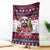 Bulldog Merry Woofmas Blanket Christmas Dog Art Style