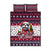 Bulldog Merry Woofmas Quilt Bed Set Christmas Dog Art Style - Wonder Print Shop