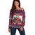 Alaska Merry Woofmas Off Shoulder Sweater Christmas Dog Art Style - Wonder Print Shop