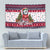 Alaska Merry Woofmas Tapestry Christmas Dog Art Style