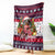 Dachshund Merry Woofmas Blanket Christmas Dog Art Style