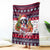 Saint Bernard Merry Woofmas Blanket Christmas Dog Art Style