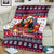 Afghan Hound Merry Woofmas Blanket Christmas Dog Art Style