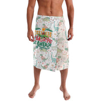 Christmas dinosaur print shorts, white base, elastic waistband, colorful front graphic