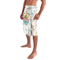 Christmas dinosaur graphic shorts, white base with teal and red prints