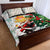 Cheer Santa Claus T-Rex Quilt Bed Set Merry Beermas Christmas - Wonder Print Shop