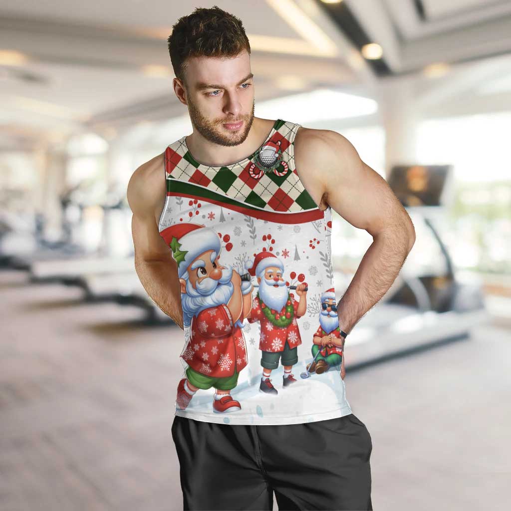 Santa Golf Club Men Tank Top Christmas Winter Style - Wonder Print Shop