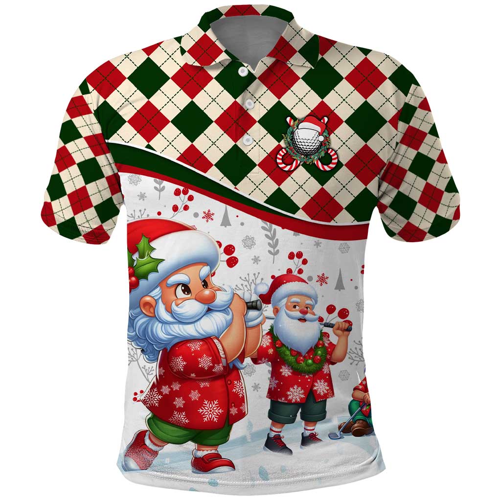 Santa Golf Club Polo Shirt Christmas Winter Style