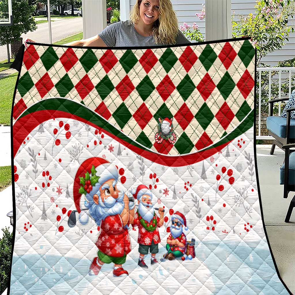 Santa Golf Club Quilt Christmas Winter Style - Wonder Print Shop