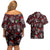 Xmas Skulls Love Christmas Cocktails Couples Matching Off Shoulder Short Dress and Hawaiian Shirt - Wonder Print Shop