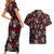 Xmas Skulls Love Christmas Cocktails Couples Matching Short Sleeve Bodycon Dress and Hawaiian Shirt - Wonder Print Shop