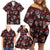 Xmas Skulls Love Christmas Cocktails Family Matching Off Shoulder Short Dress and Hawaiian Shirt - Wonder Print Shop