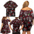 Xmas Skulls Love Christmas Cocktails Family Matching Off Shoulder Short Dress and Hawaiian Shirt - Wonder Print Shop