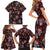 Xmas Skulls Love Christmas Cocktails Family Matching Short Sleeve Bodycon Dress and Hawaiian Shirt - Wonder Print Shop