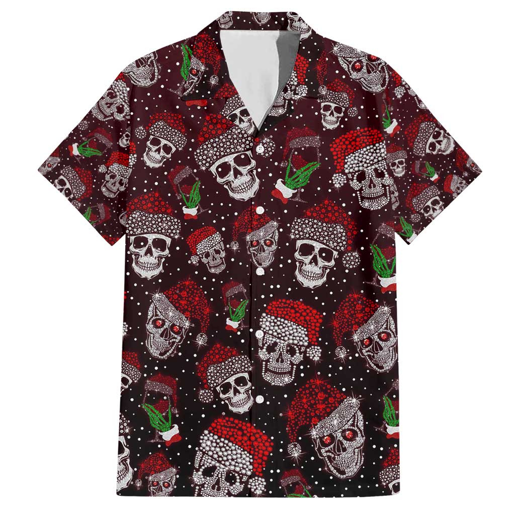 Xmas Skulls Love Christmas Cocktails Hawaiian Shirt - Wonder Print Shop