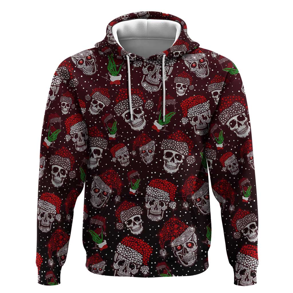 Xmas Skulls Love Christmas Cocktails Hoodie - Wonder Print Shop