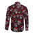 Xmas Skulls Love Christmas Cocktails Long Sleeve Button Shirt - Wonder Print Shop