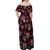 Xmas Skulls Love Christmas Cocktails Off Shoulder Maxi Dress - Wonder Print Shop