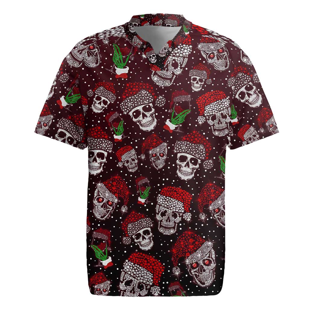 Xmas Skulls Love Christmas Cocktails Rugby Jersey - Wonder Print Shop