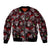 Xmas Skulls Love Christmas Cocktails Sleeve Zip Bomber Jacket