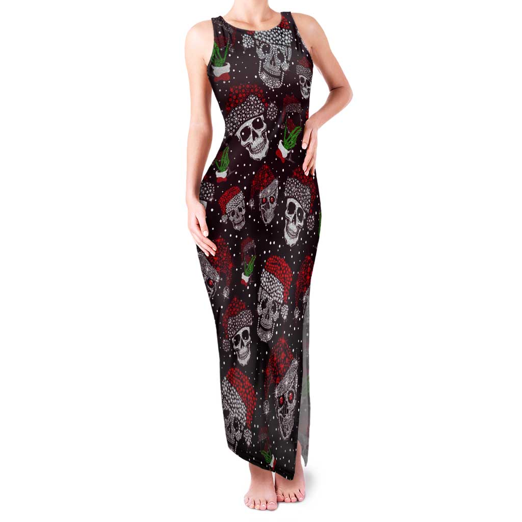 Xmas Skulls Love Christmas Cocktails Tank Maxi Dress