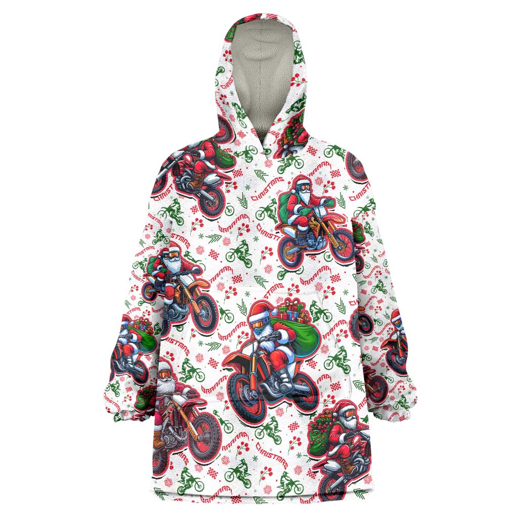 BRAAAP! Motorbike Santa Christmas Wearable Blanket Hoodie