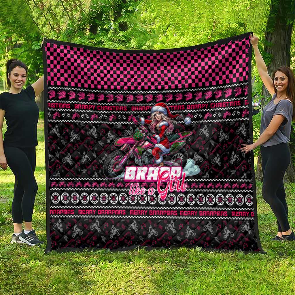 Braap Live A Girl Quilt Christmas Merry Braapmas - Wonder Print Shop