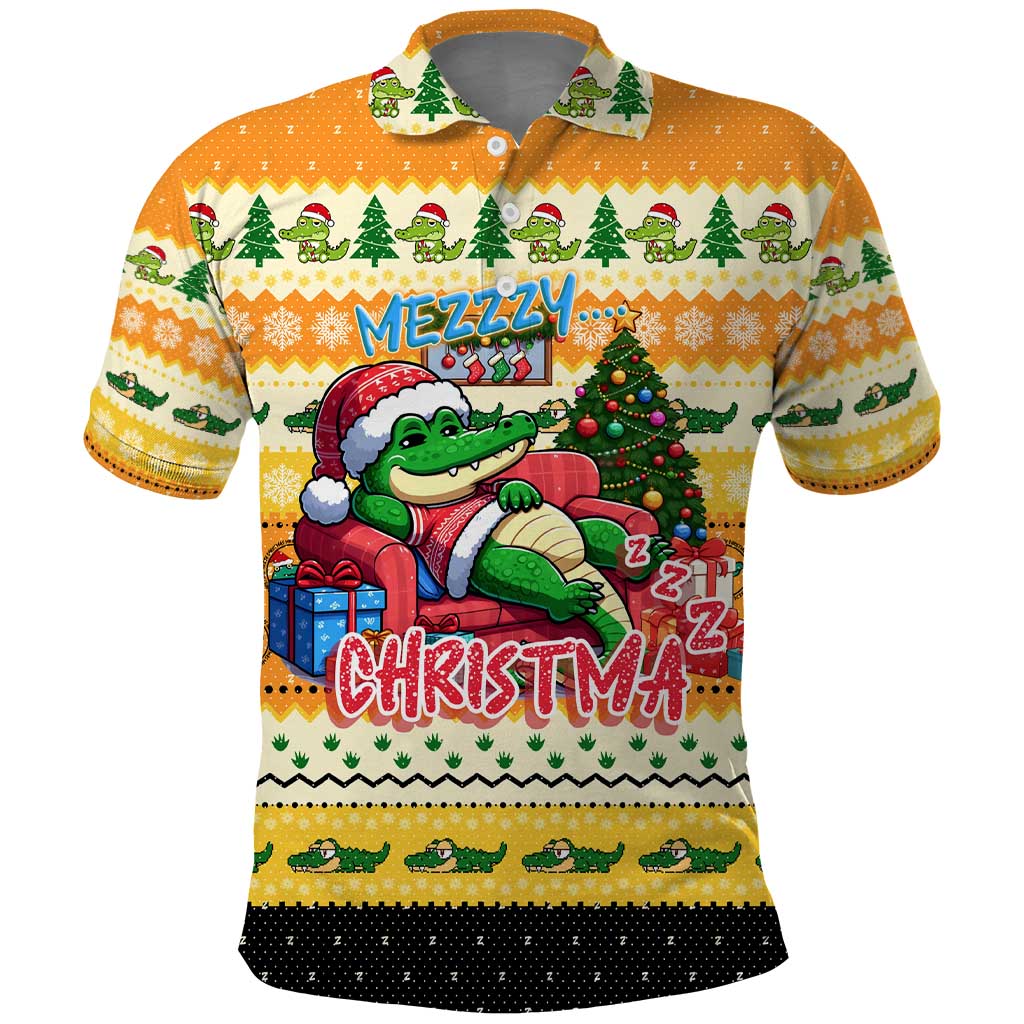 Crocodile Mezzy Christmas Polo Shirt Funny Style