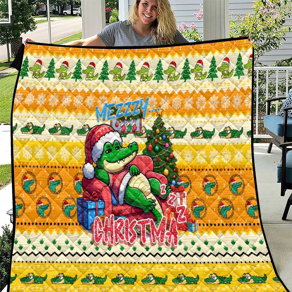 Crocodile Mezzy Christmas Quilt Funny Style - Wonder Print Shop