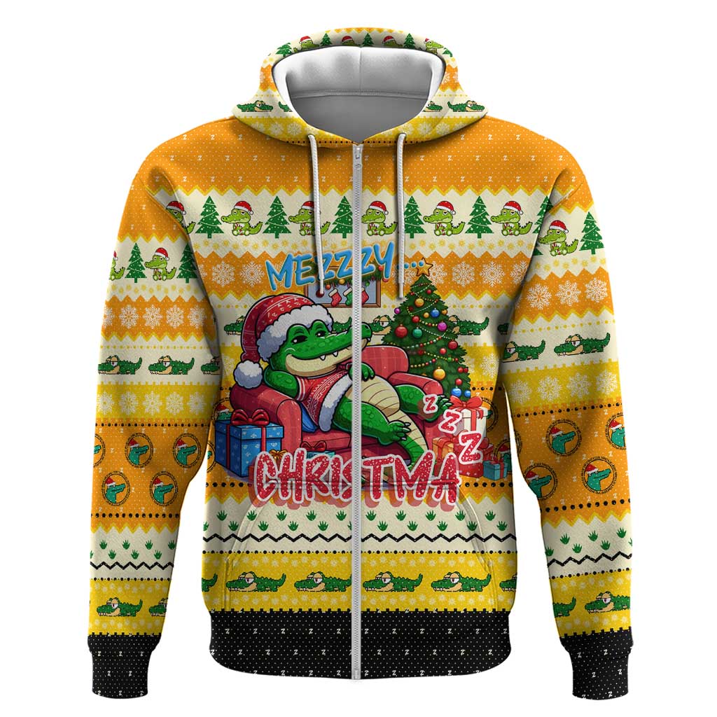 Crocodile Mezzy Christmas Zip Hoodie Funny Style - Wonder Print Shop