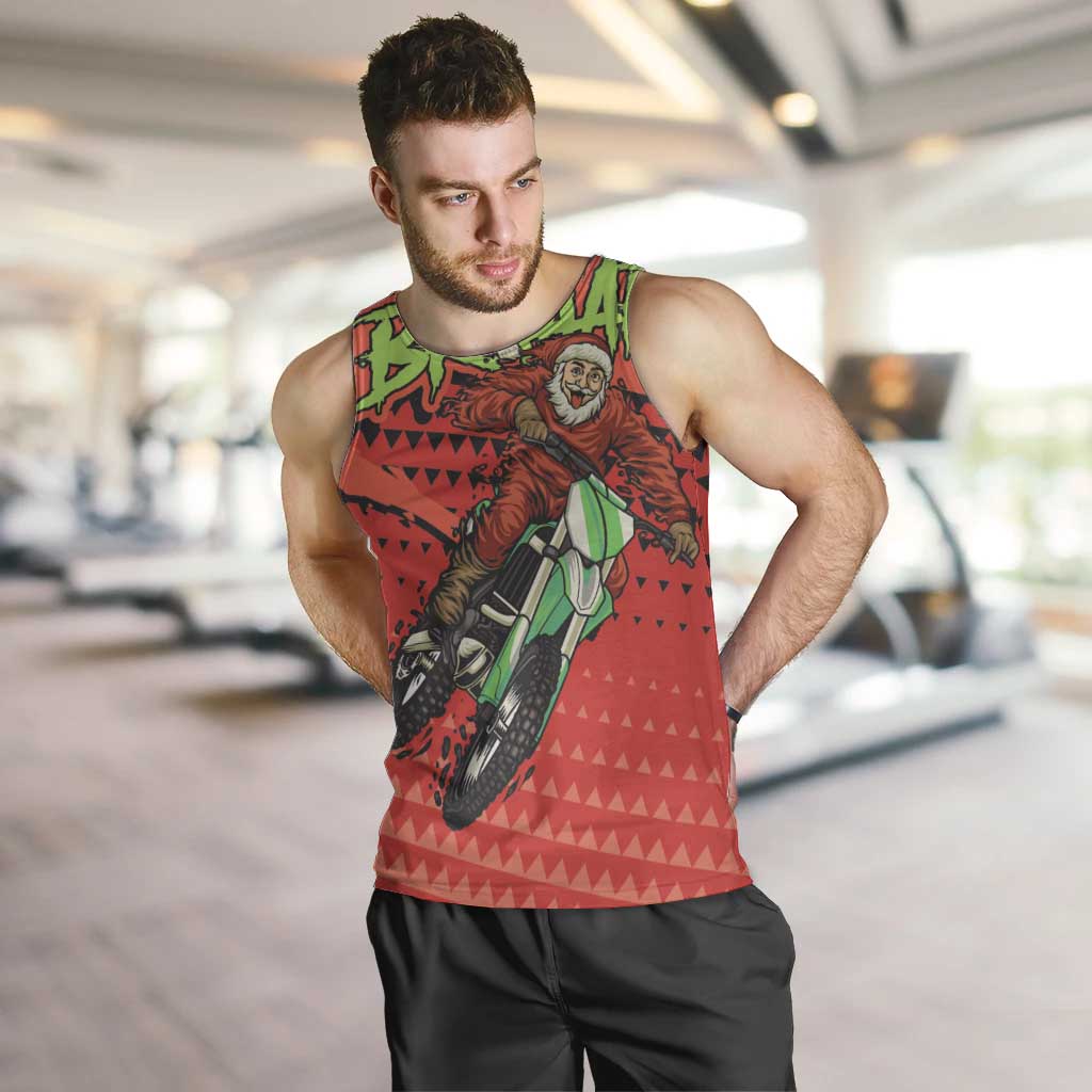 Braaap Men Tank Top Motorcross Santa Christmas - Wonder Print Shop