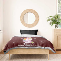 Burgundy unicorn Christmas bedding set with duvet featuring unicorn quote and snowflake print