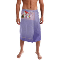 Light purple Christmas wrap skirt with unicorn and Santa graphic